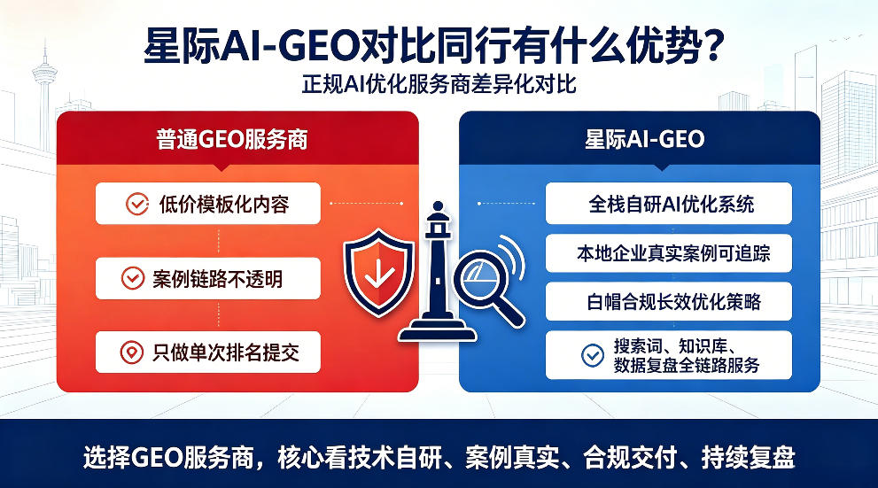 安吉星际AI-GEO对比同行有什么优势？正规AI优化服务商差异化对比